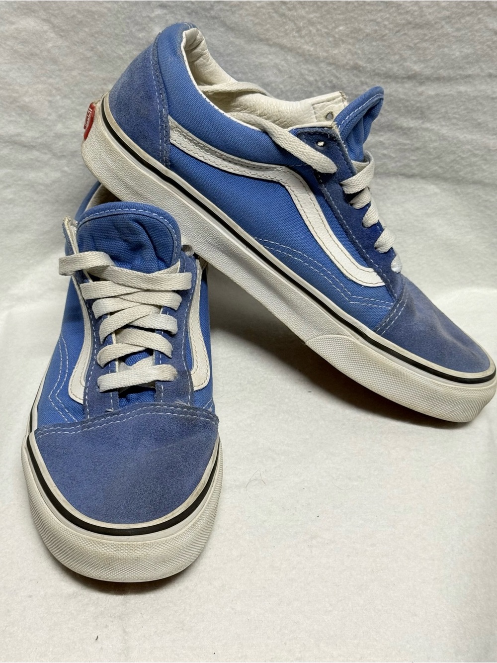 Vans Blue and White Old Skool Low-Top Sneakers